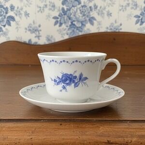 Alboth & Kaiser Bavaria Blue Flowers Condiment Dish, Vintage Floral Gravy Boat